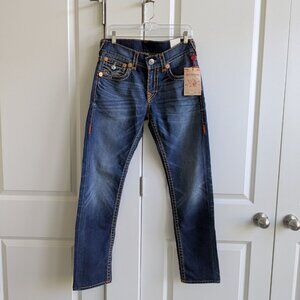 NWT True Religion Jeans World Tour W30 Stretch Skinny Flap Multi Color Super T